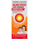 Nurofen For Children 3 Months - 5 Years Ibuprofen 100mg/5mL Strawberry 100mL (Limit ONE per Order)